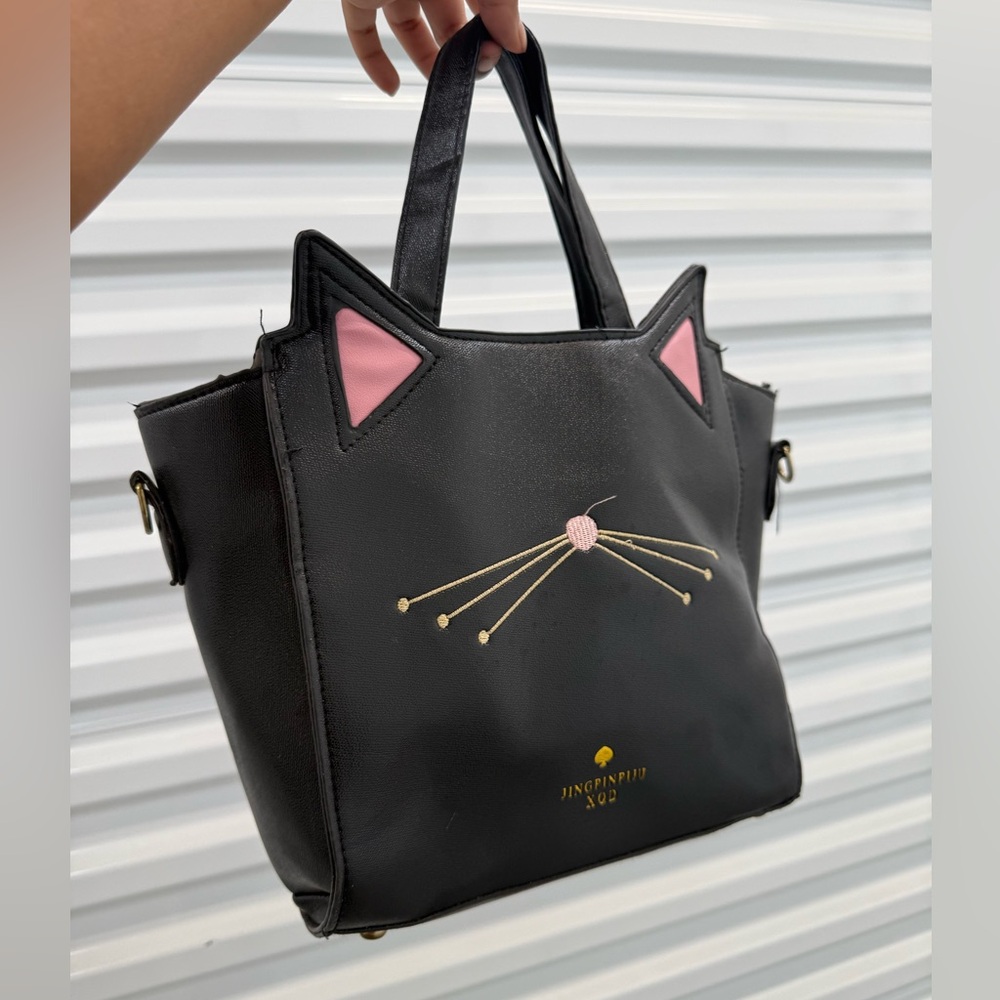 Black Cat Ear Tote Bag